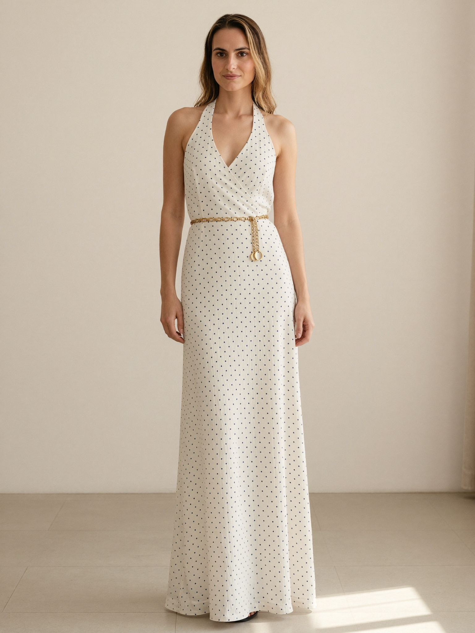 Sukienka maxi w groszki — Riviera
